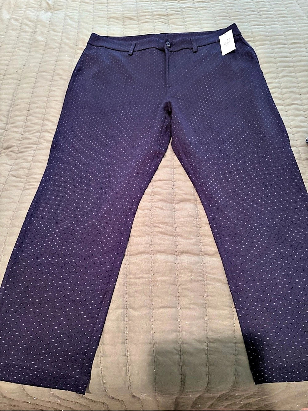 Cabi Carriage Trouser Geometric Trousers in Purple Size 14 NWT